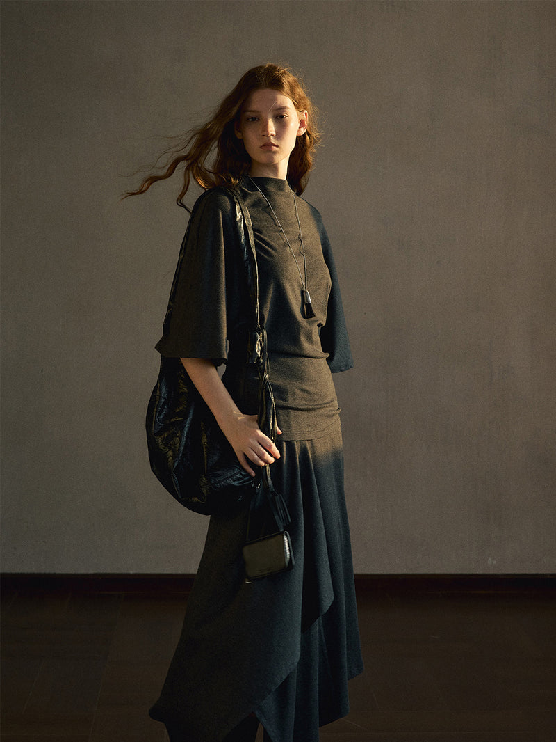Sera Cape-Sleeve Modal Top