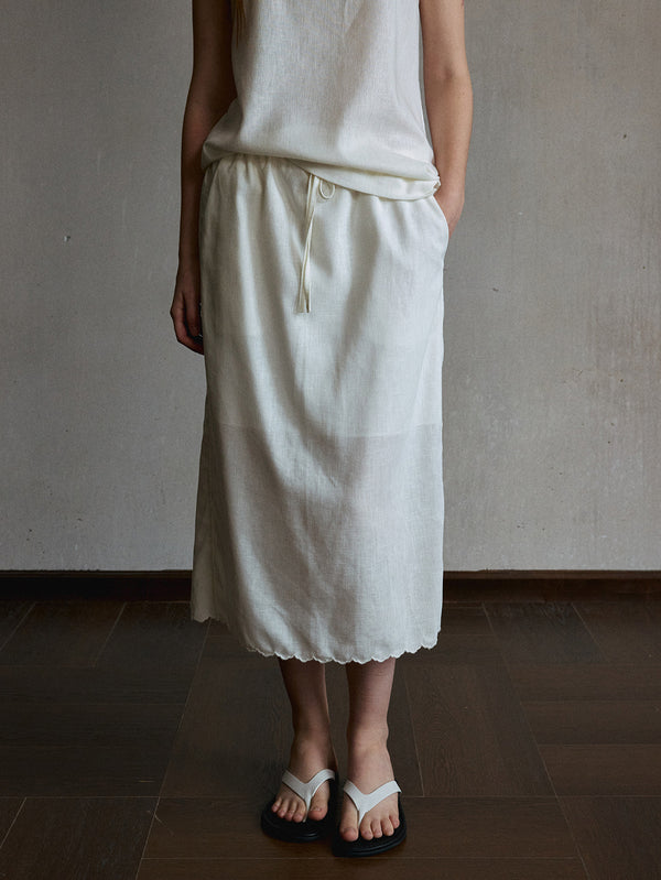 Lisse Embroidered Lyocell Skirt