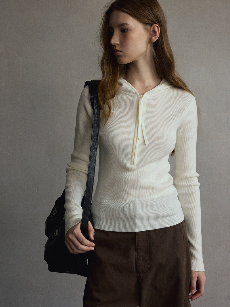 Aven Wool Hooded Top
