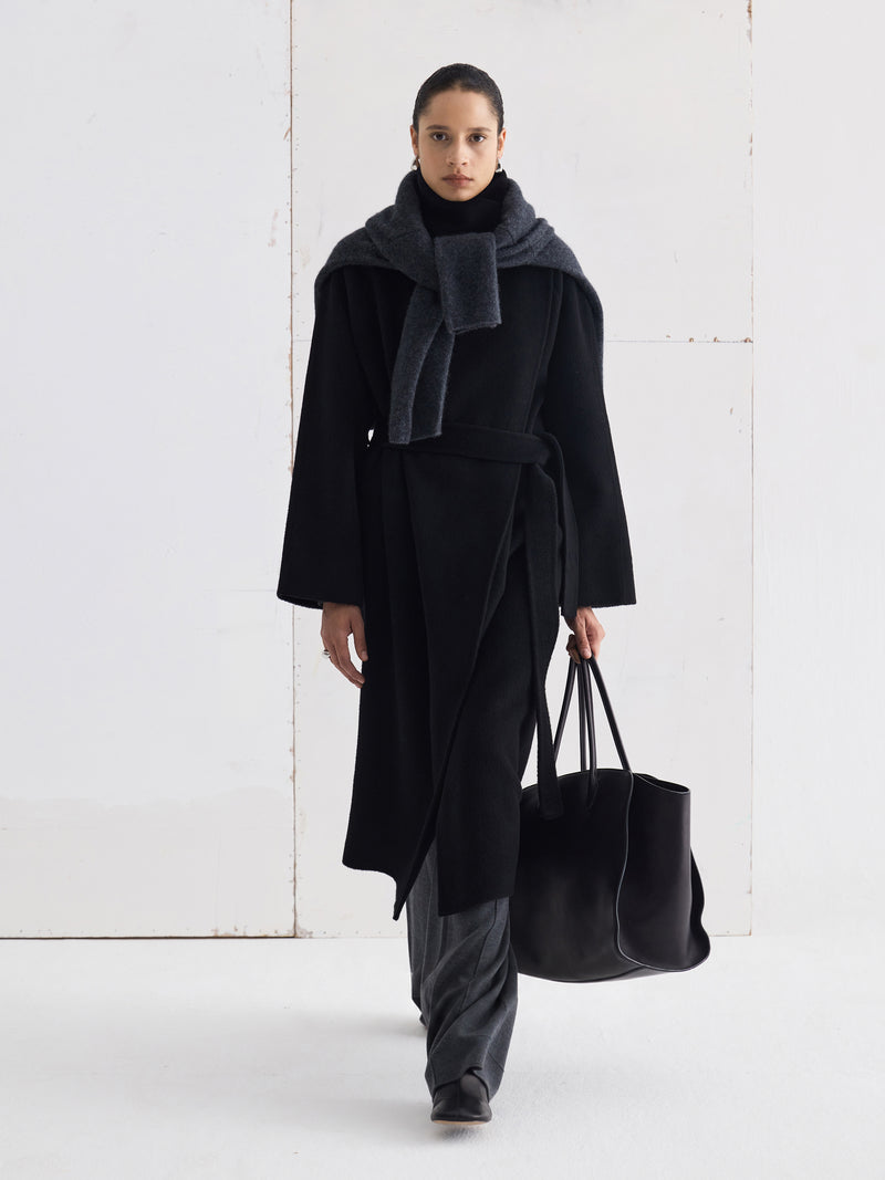 Avrel Draped Wool Coat
