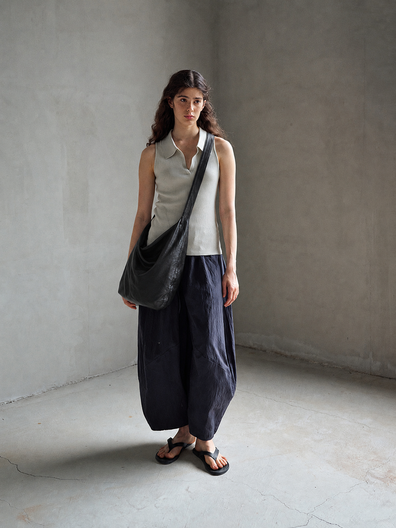 Umber Ribbed Polo Tank