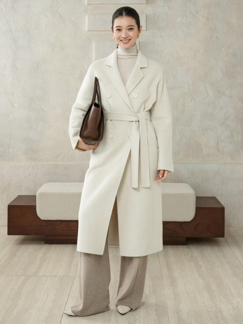 Double-Breasted Wool–Camel Coat