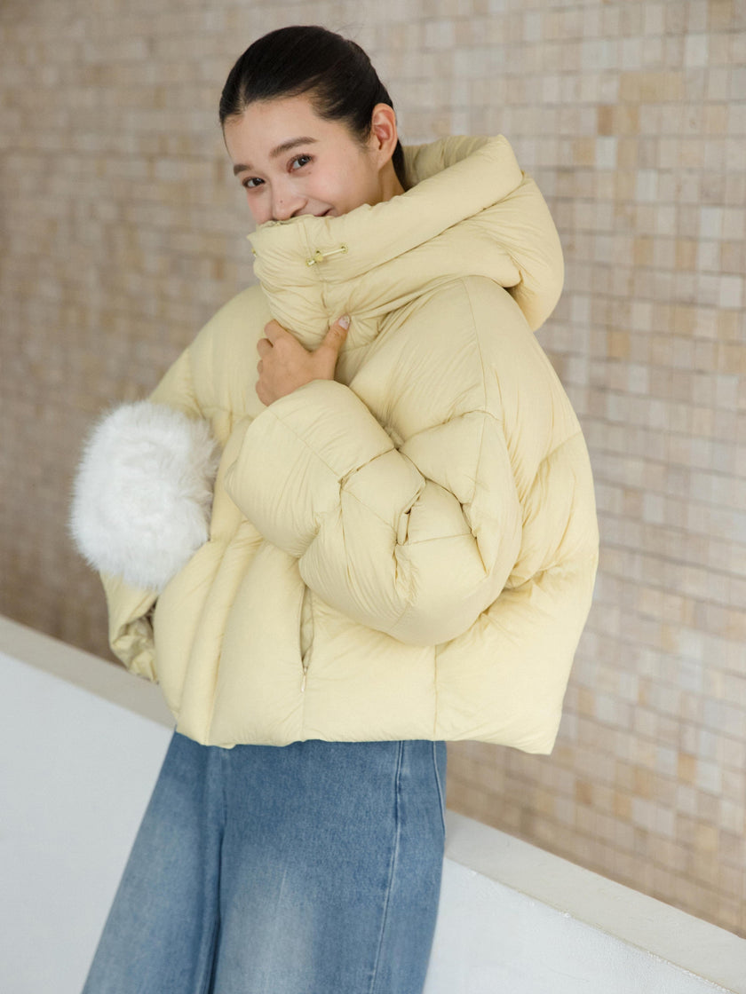 Short Hooded Down Jacket