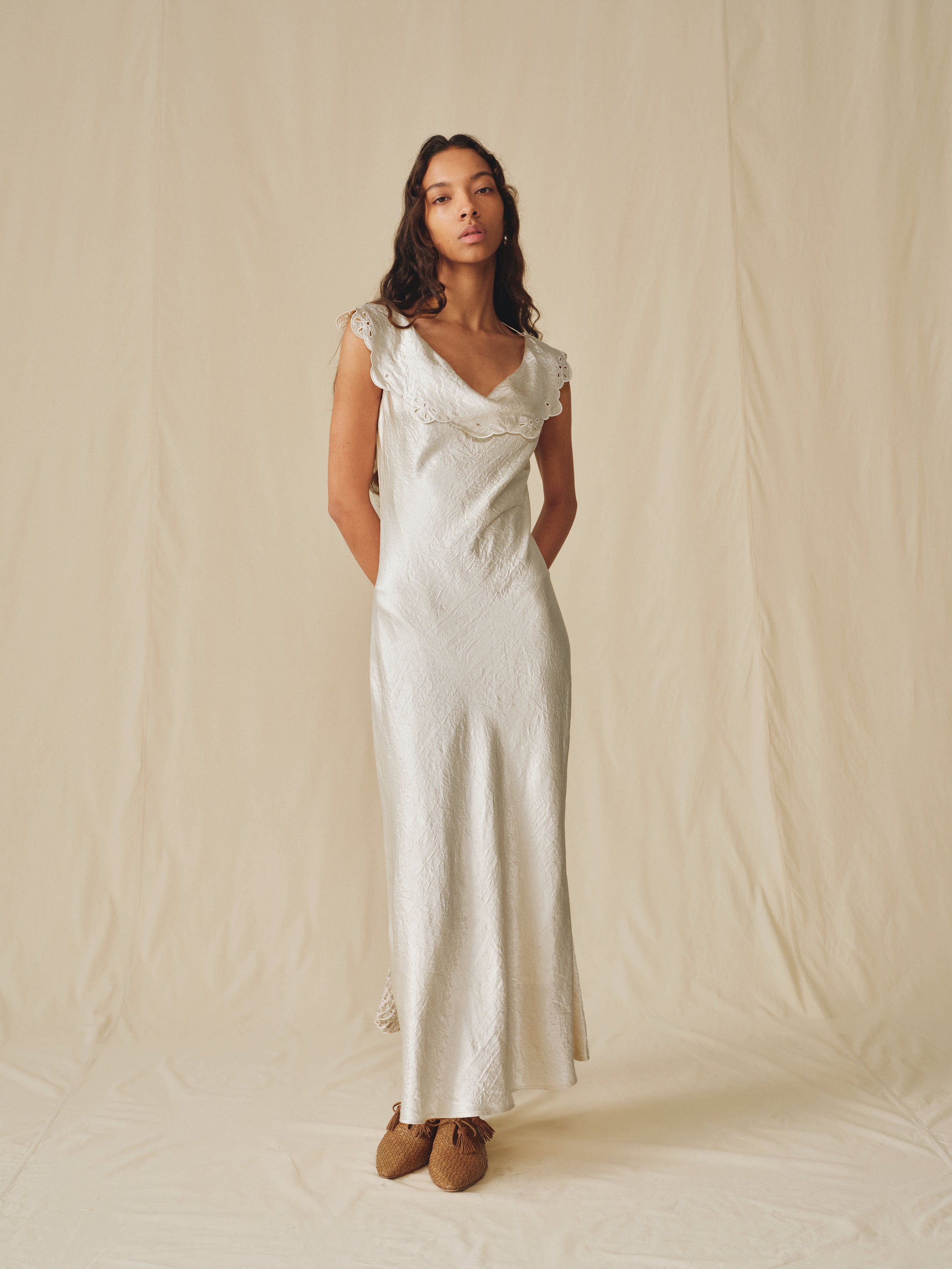 Fjord Scallop Drape Dress – hemi blurr