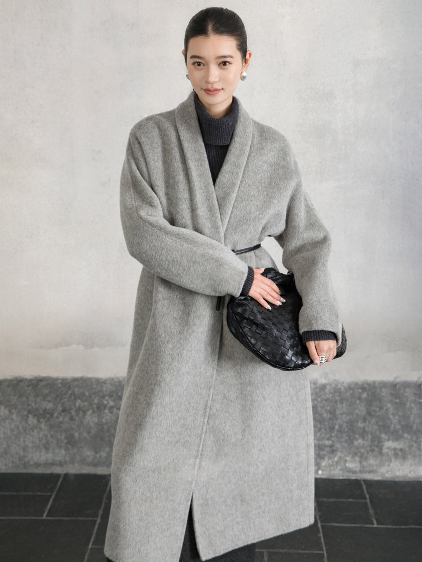 Refined Wool Belted Coat