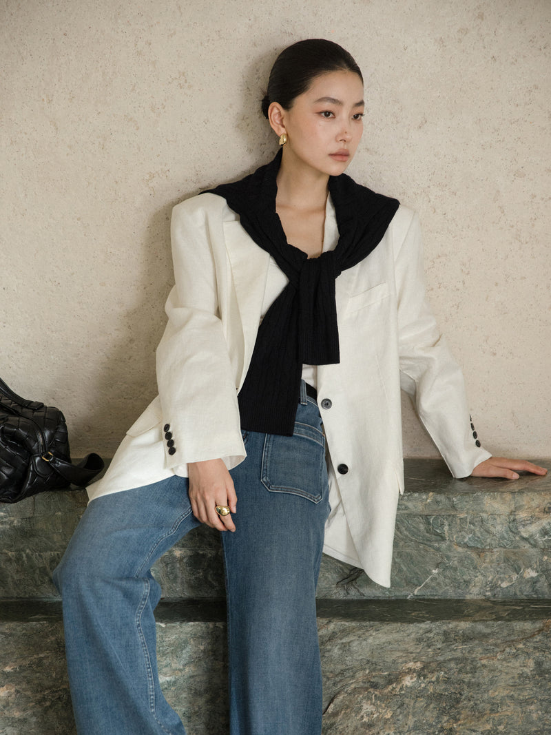 Elowen Relaxed Linen Blazer