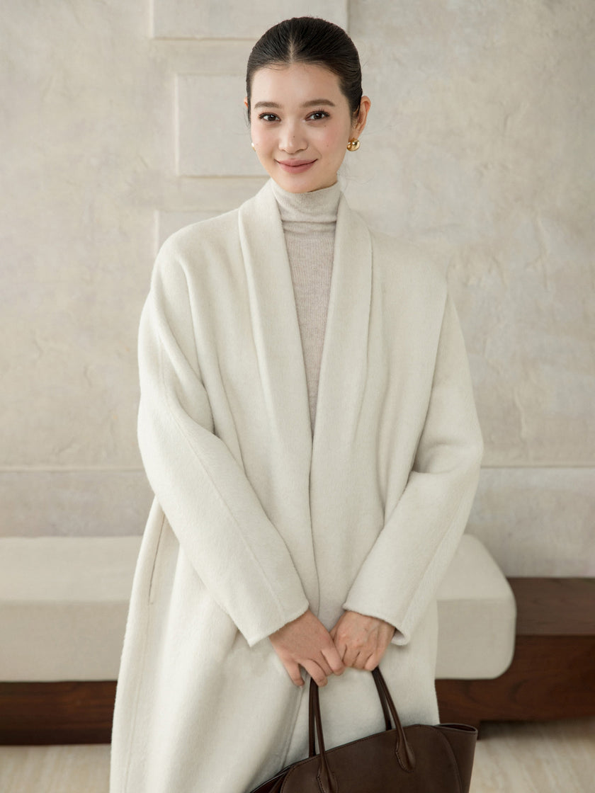 Refined Wool Belted Coat