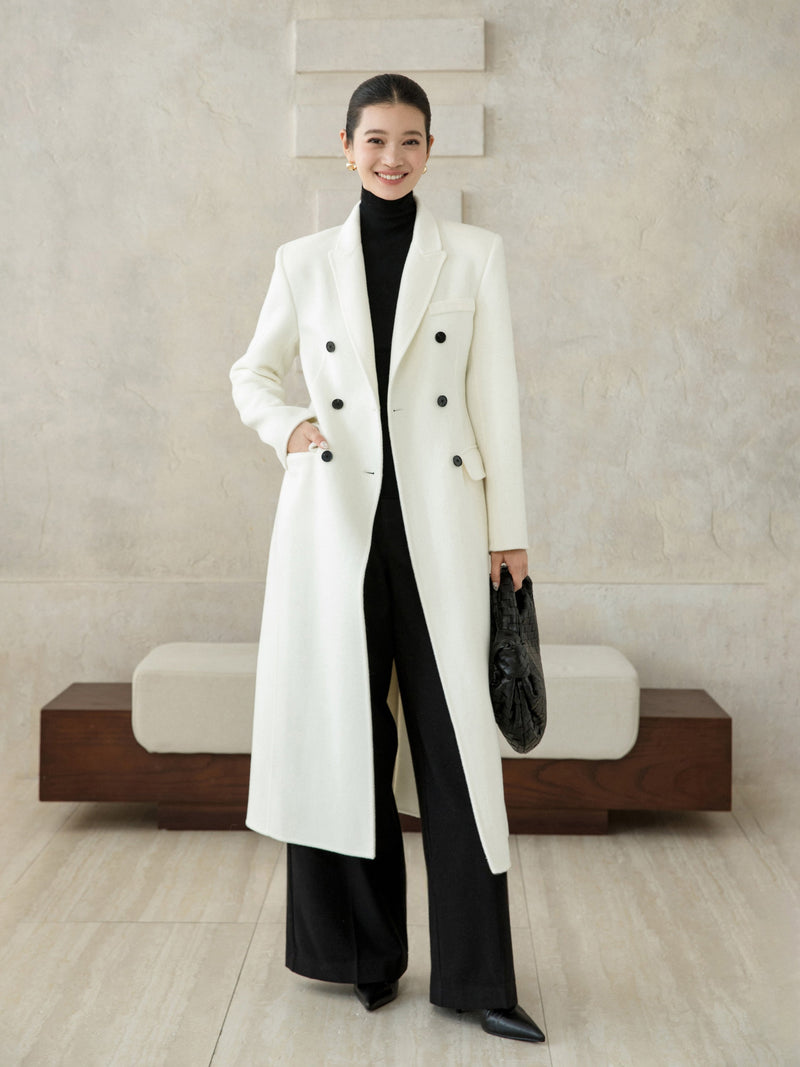 Double-Breasted Wool-Alpaca Coat
