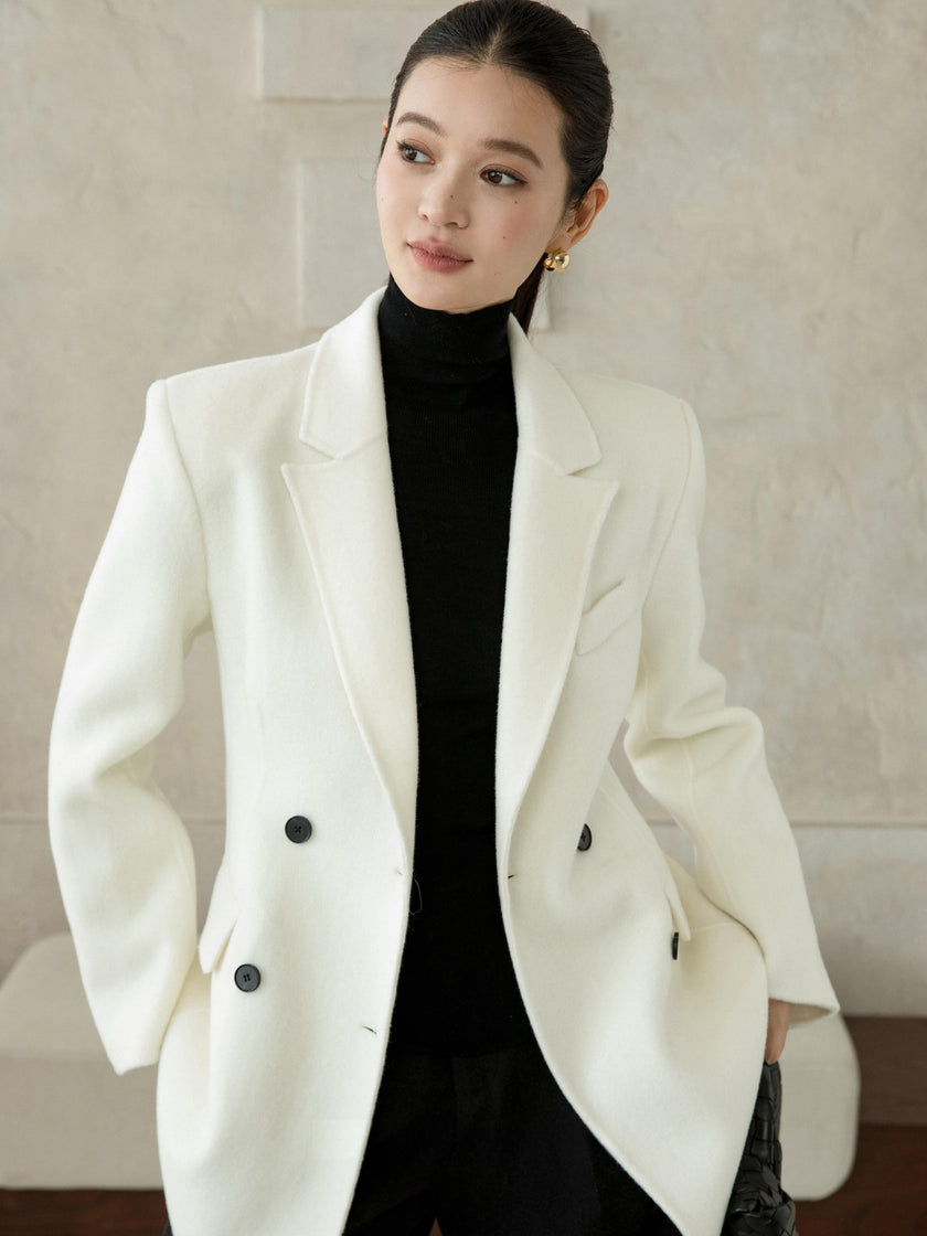 Wool Camel Tailored Blazer