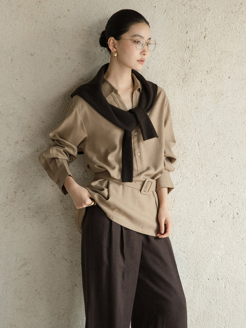 Lune Fluid Belted Shirt