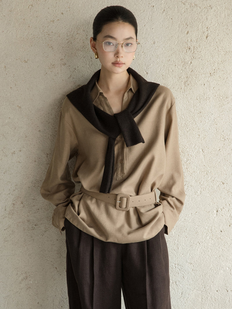 Lune Fluid Belted Shirt