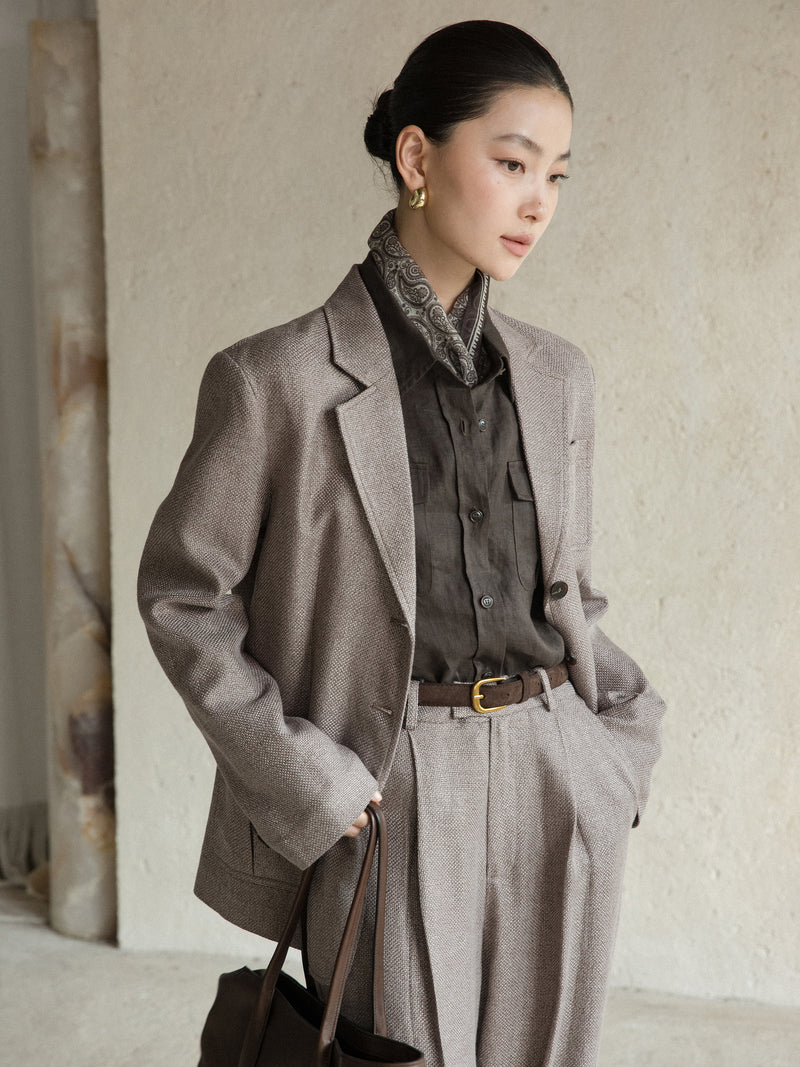 Eira Relaxed Linen-Blend Blazer