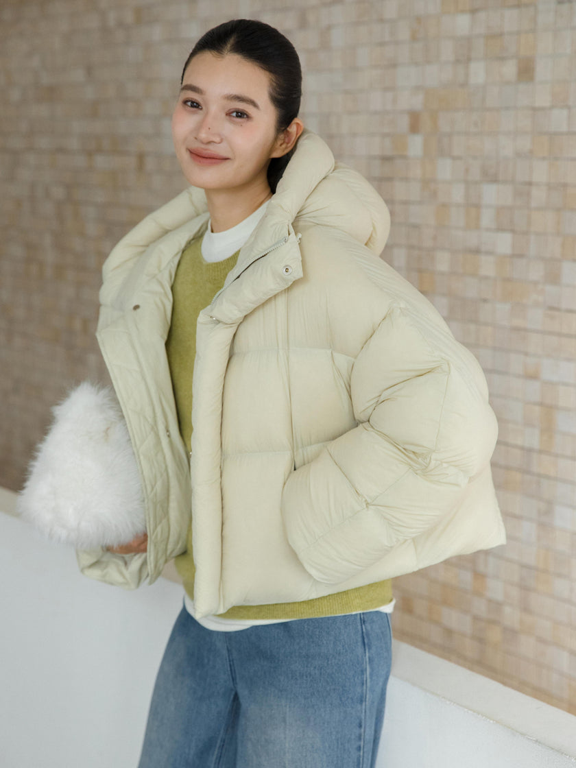 Short Hooded Down Jacket