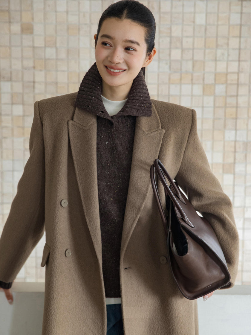 Structured Double-Breasted Coat