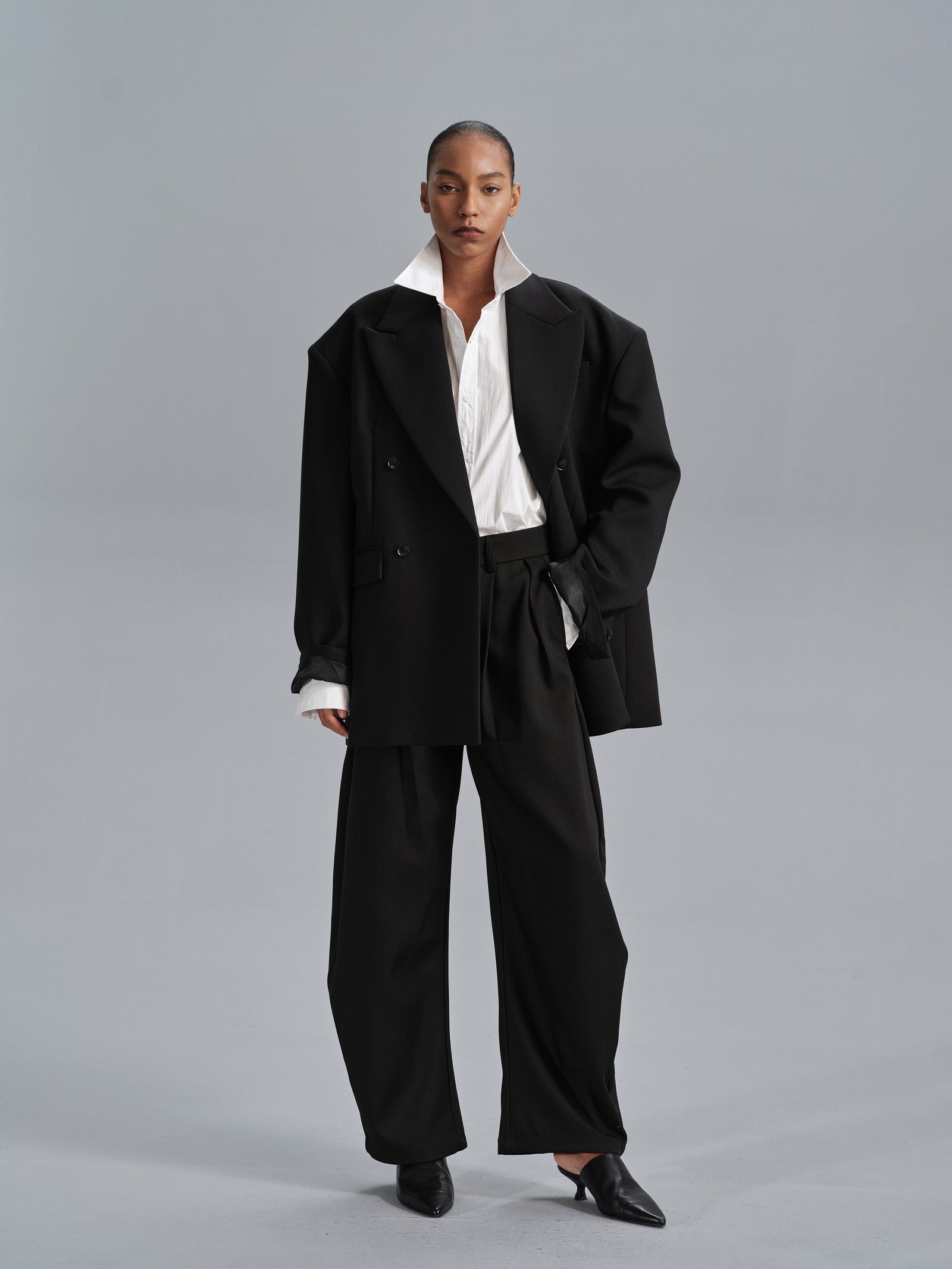 Blazer à cadre surdimensionné Kavi - Noir