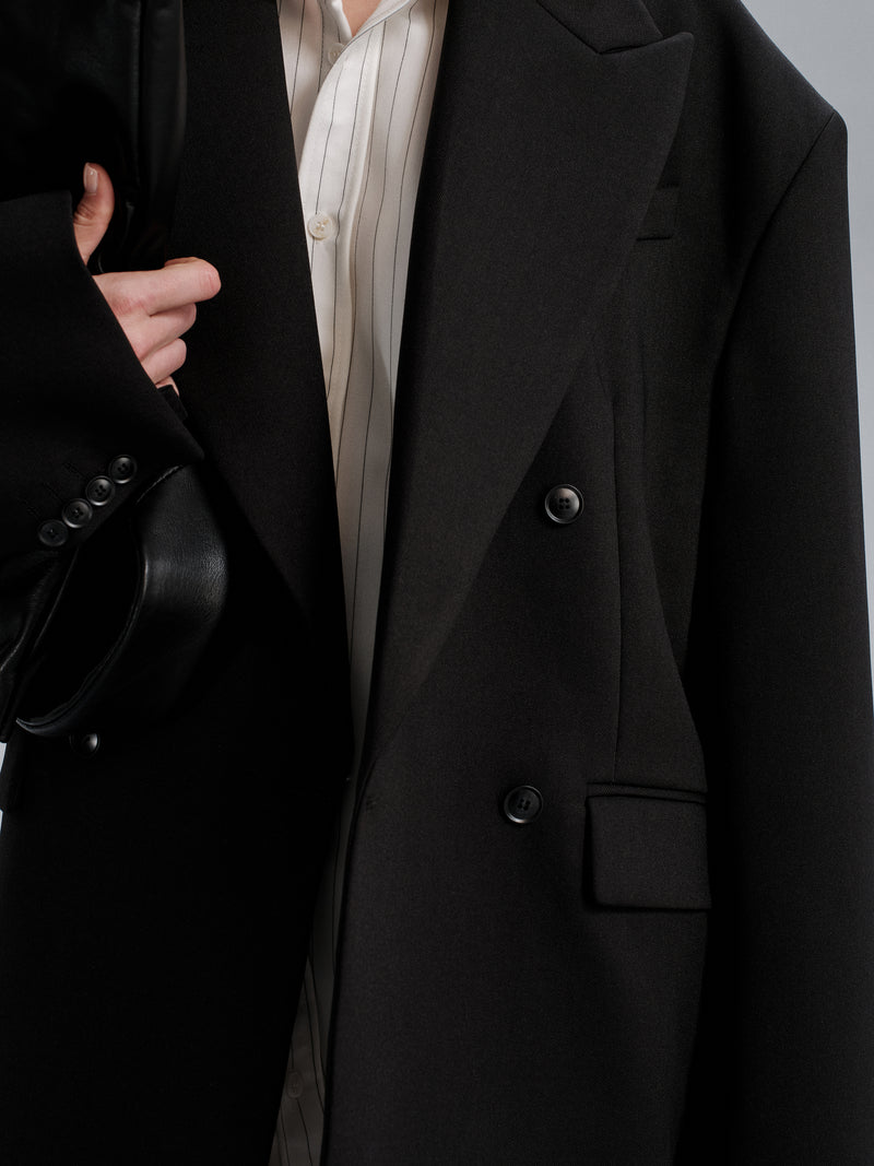 Kavi Übergroße Rahmen-Blazer - Schwarz