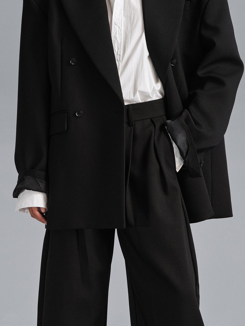 Kavi Übergroße Rahmen-Blazer - Schwarz