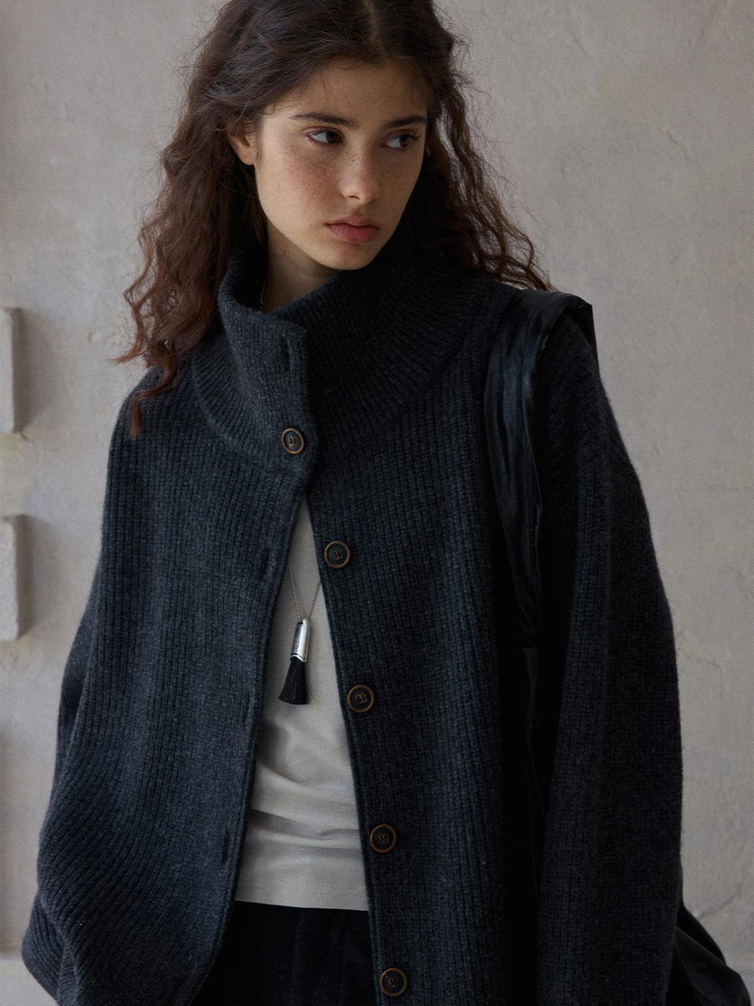 Pull cardigan en laine Glyph