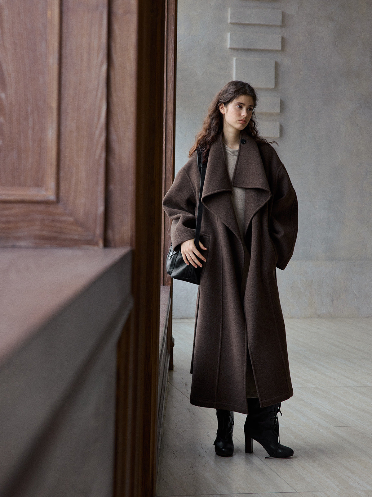 Lumen Double-Faced Notched Wool Coat