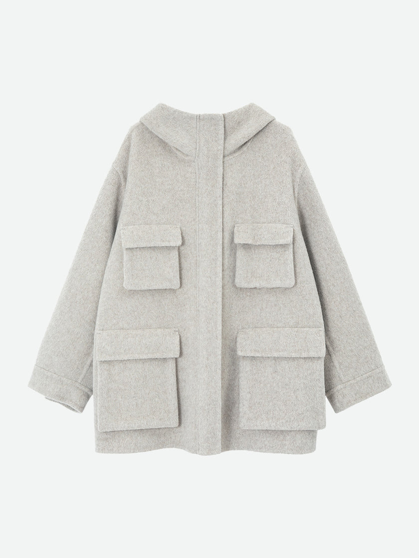 Axis Manteau en Laine Réversible