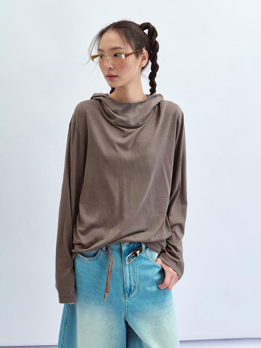 Haut à Capuche Drapé