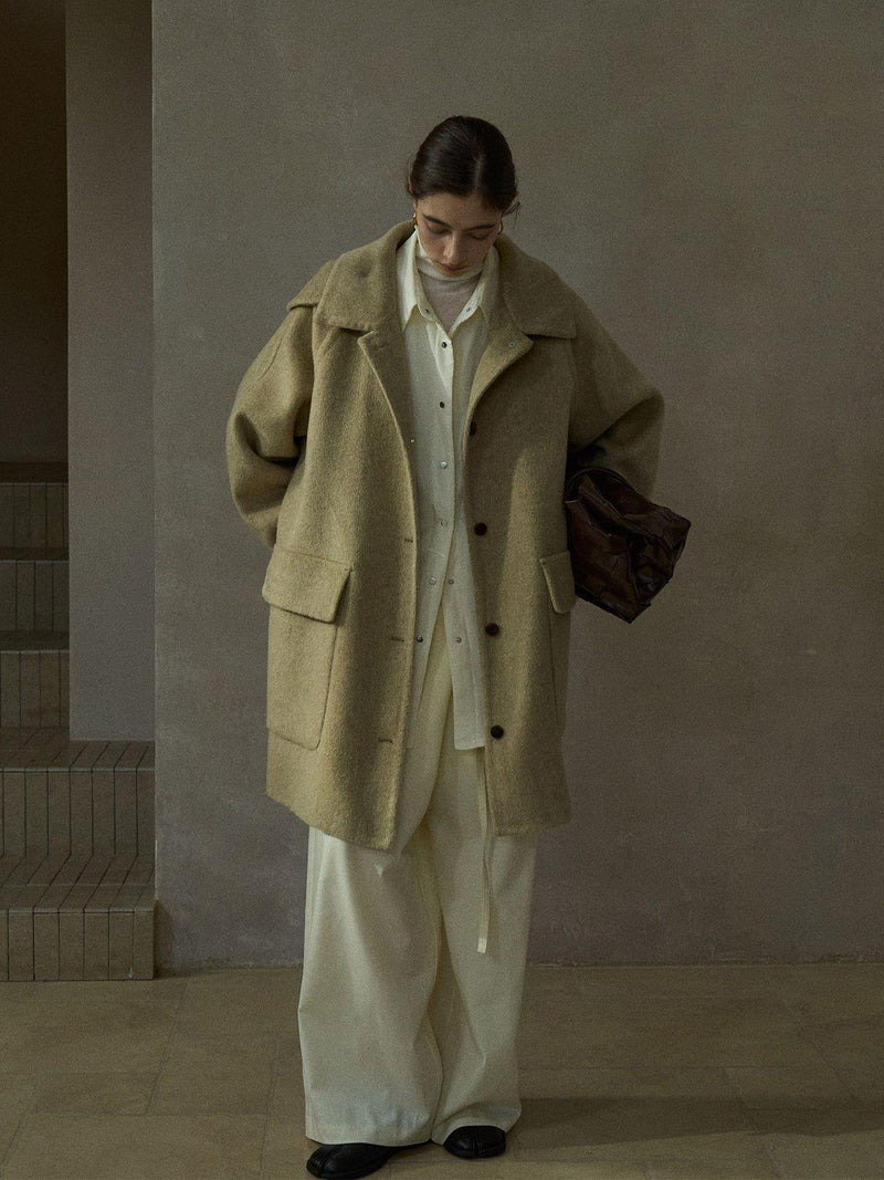 Nimbus Double-Faced Raglan Wool Coat