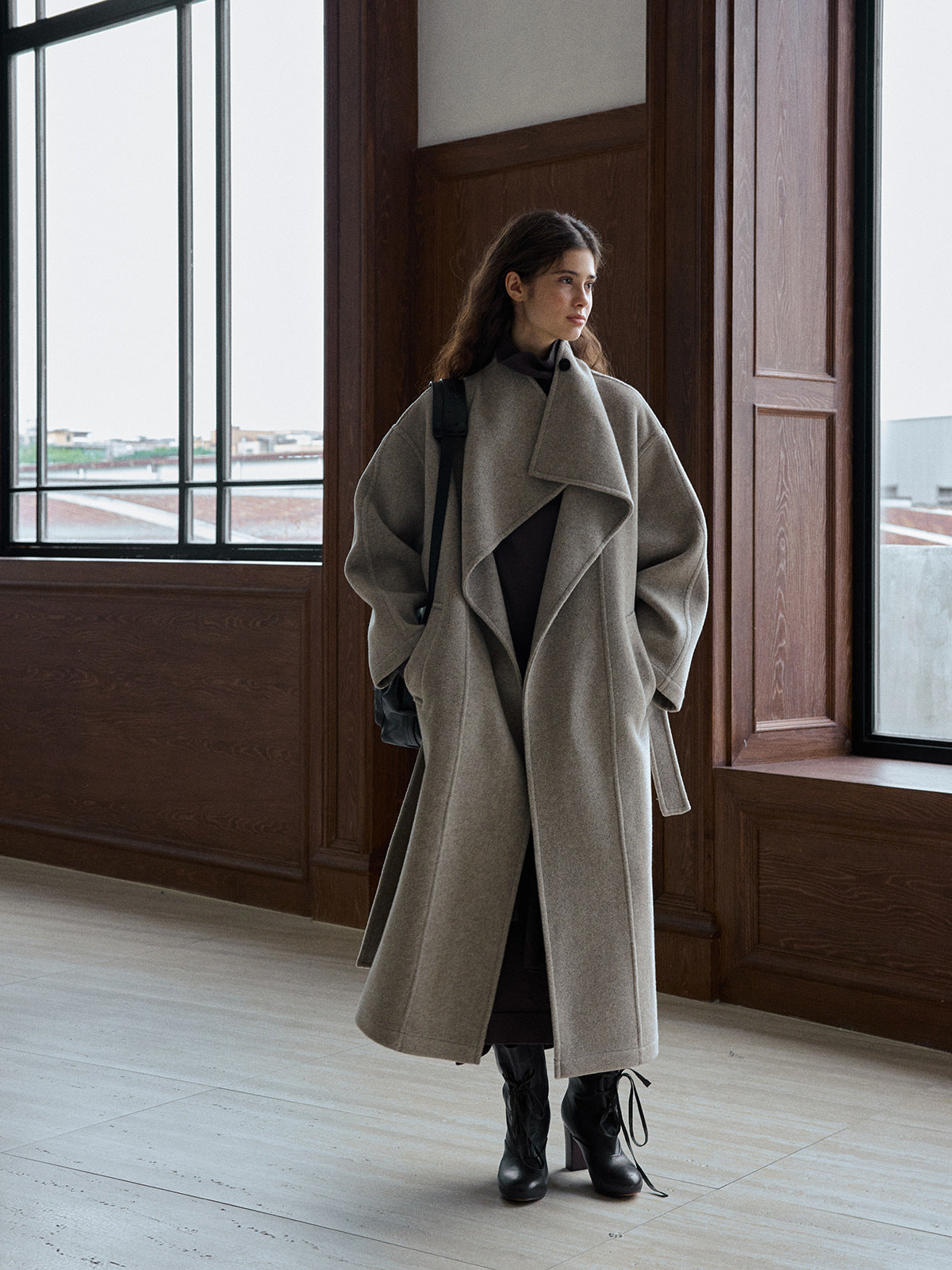 Lumen Double-Faced Notched Wool Coat