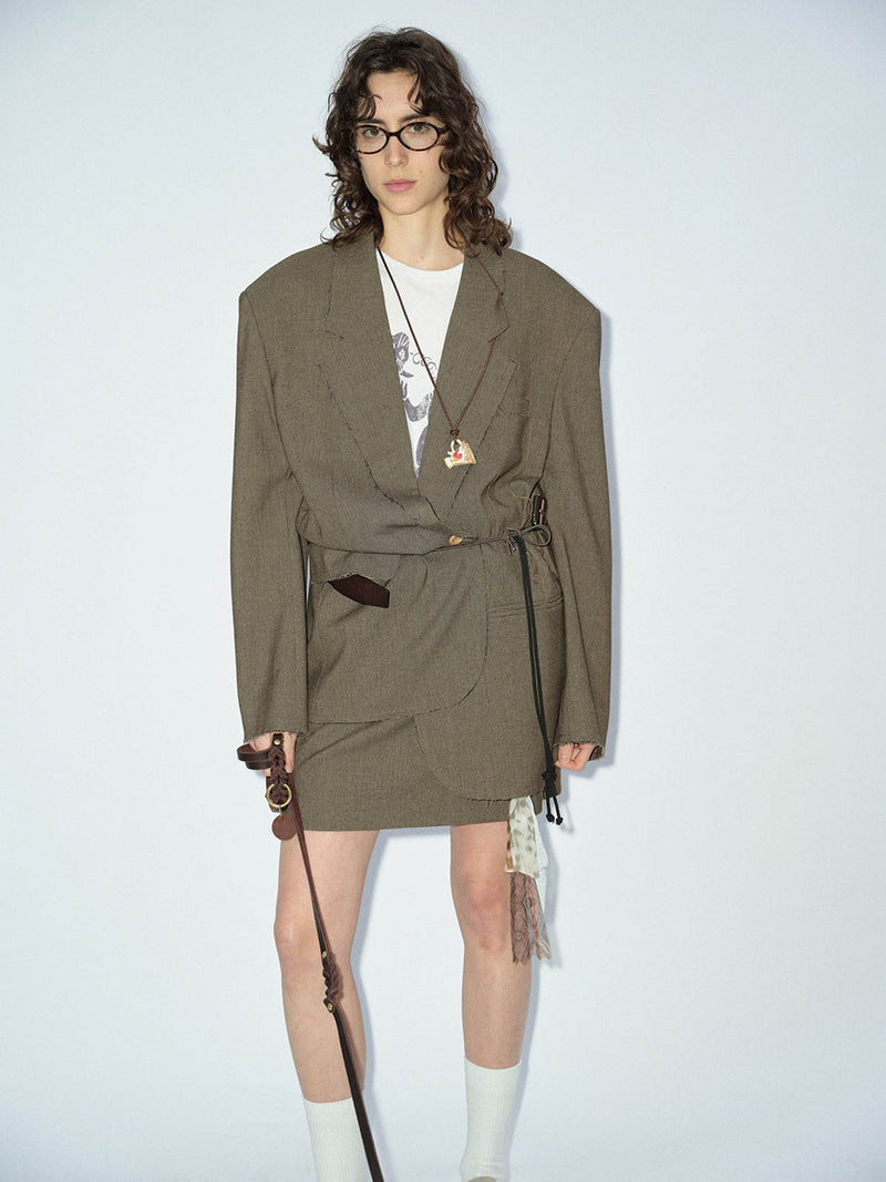 Elix Fringe Stitch Blazer