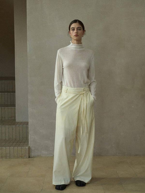 Eren Soft Wool Crossover Pants