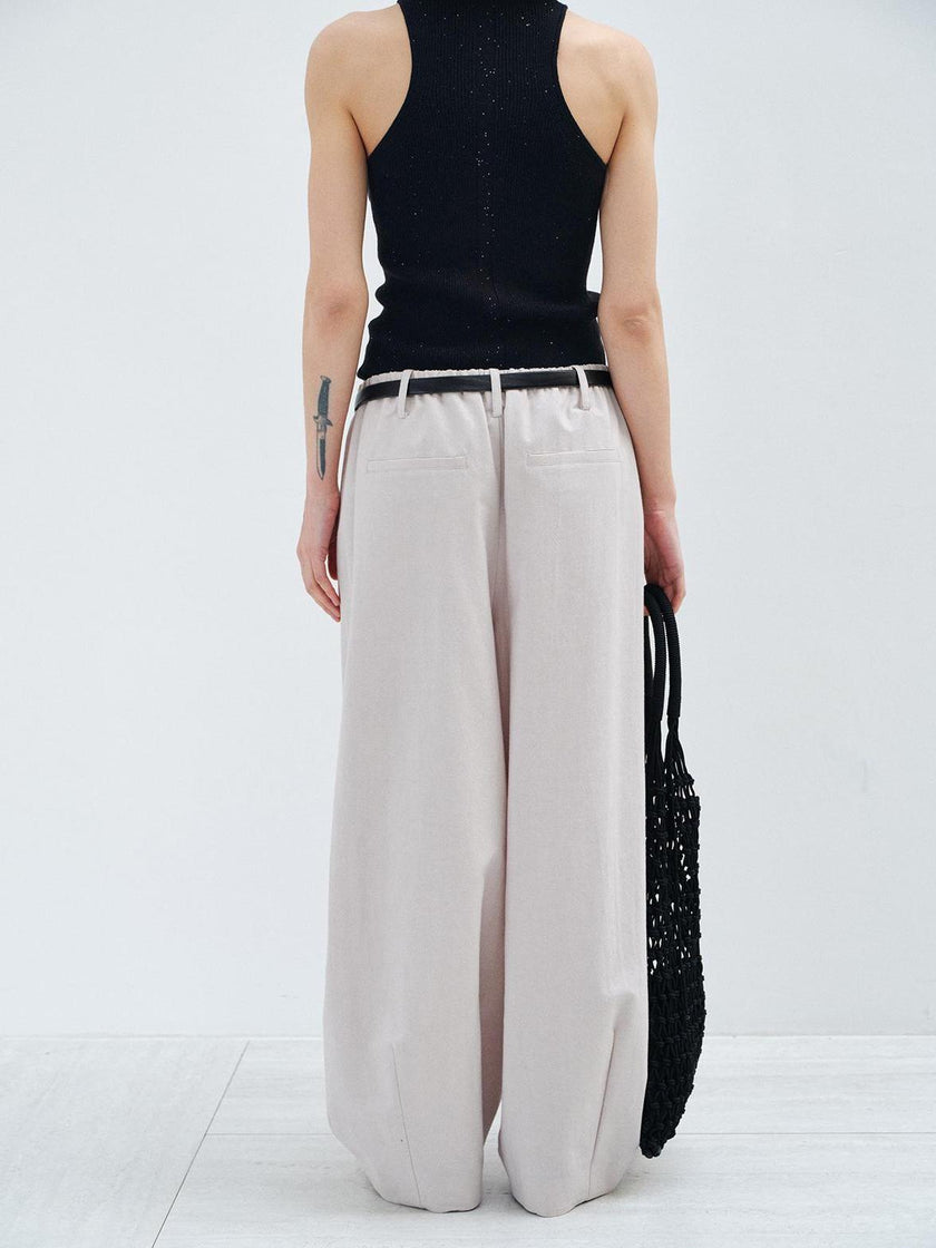 Umber Line Wool Trouser