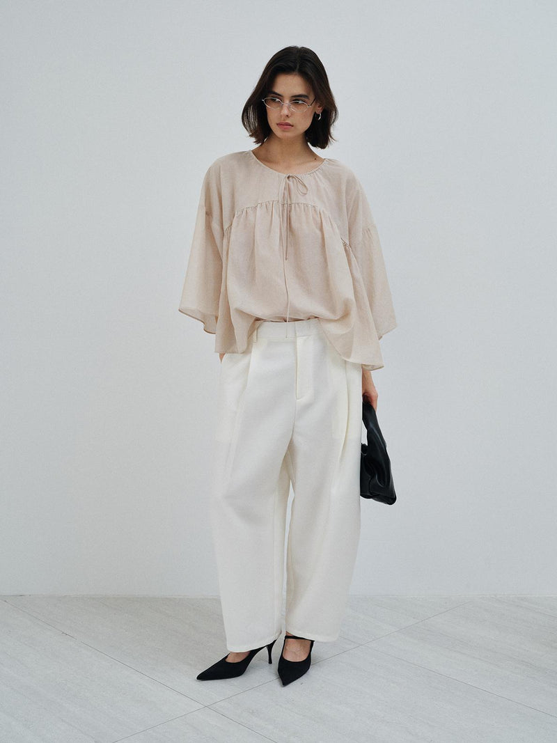 Pantalon Inkveil en mélange de lin