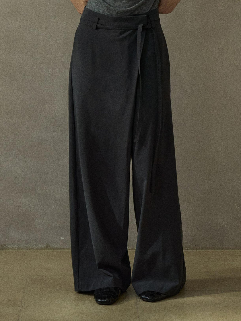 Eren Soft Wool Crossover Pants