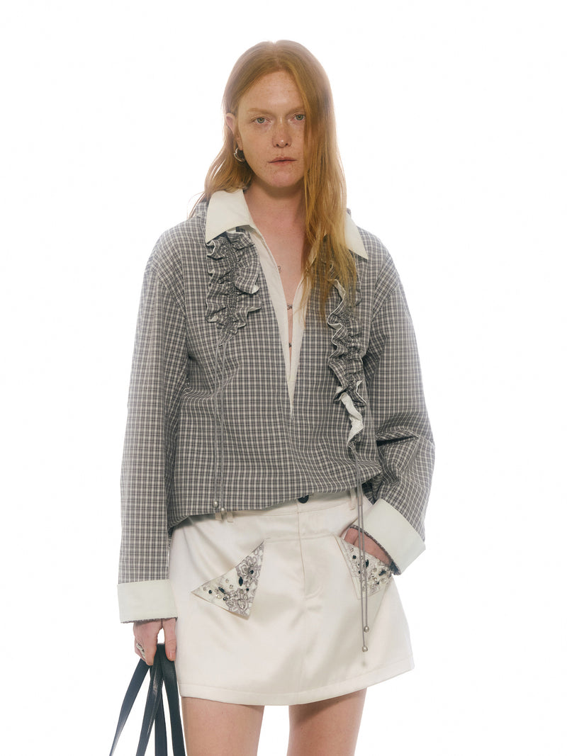Silica Contrast-Collar Shirt