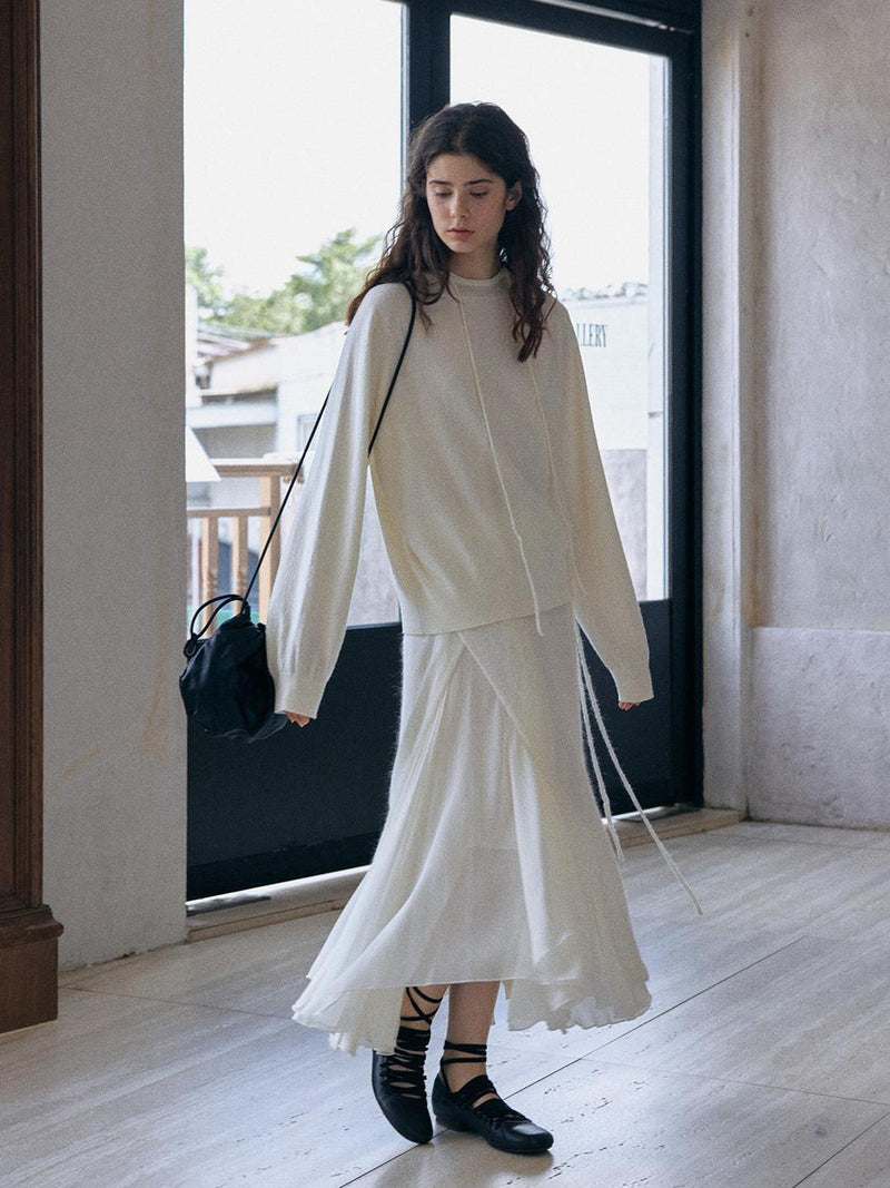 Aelra Mohair Wool Wrap Skirt
