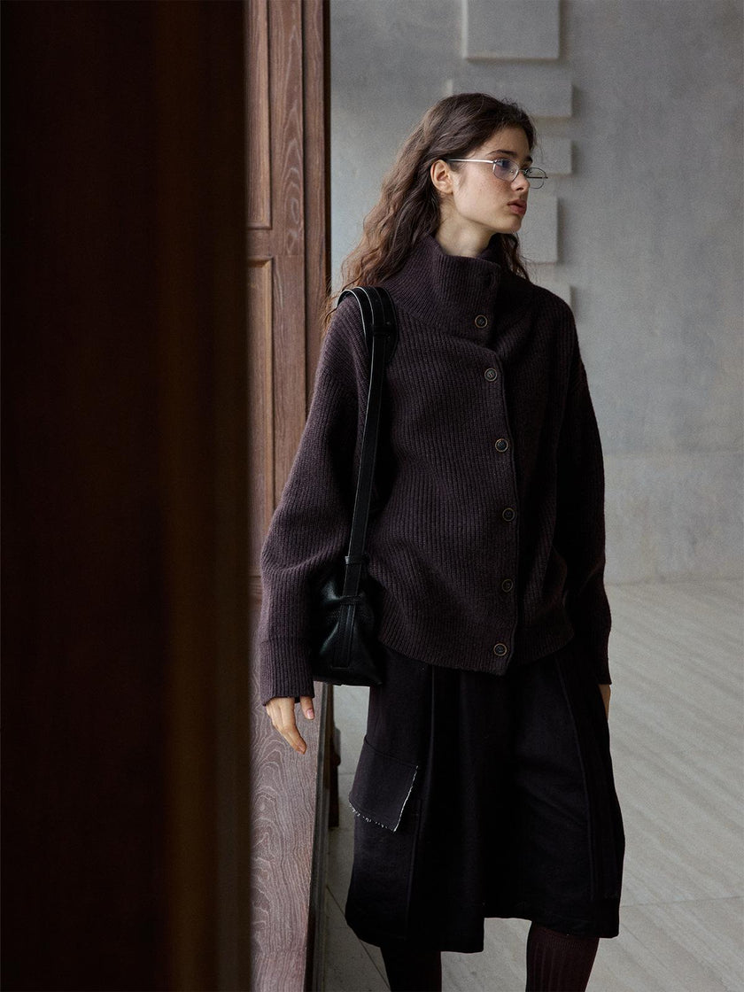 Pull cardigan en laine Glyph