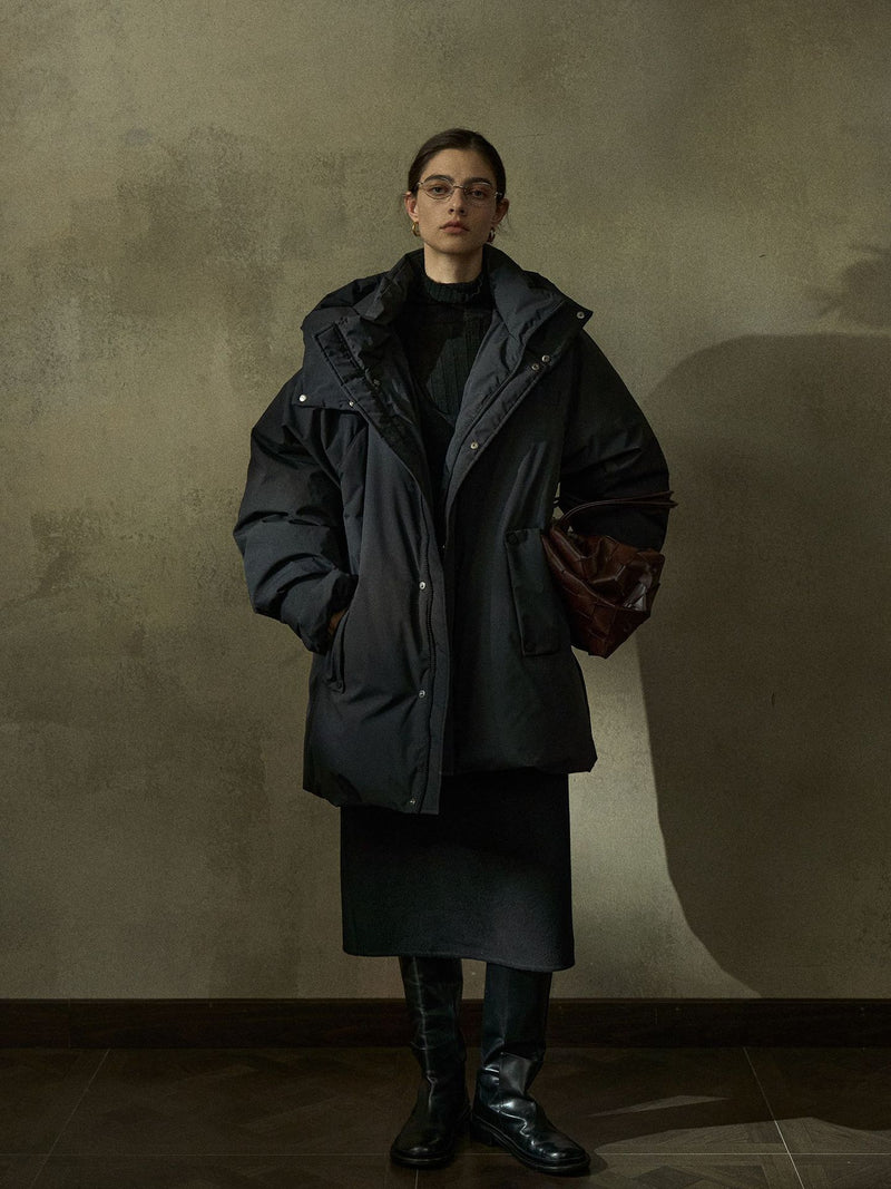 Veloria Veste Matelassée à Capuche et Col Montant