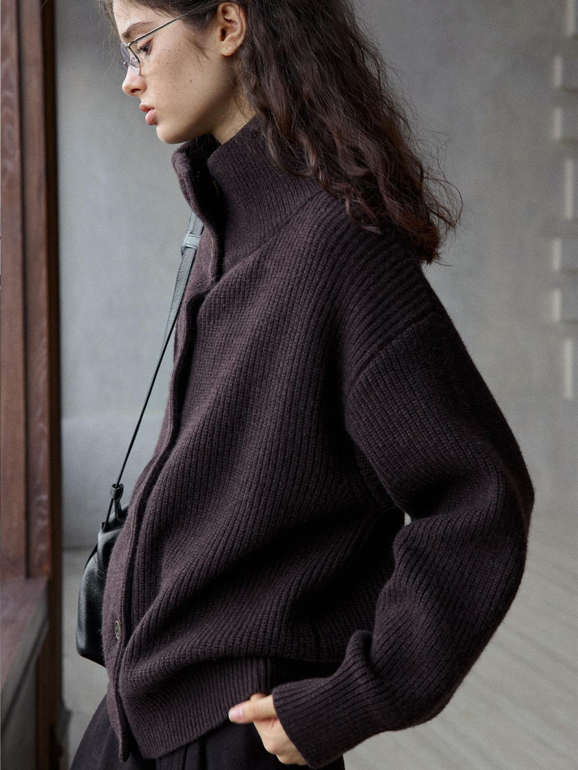 Pull cardigan en laine Glyph