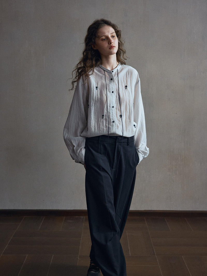 Camisa de mezcla de seda Opal Trace