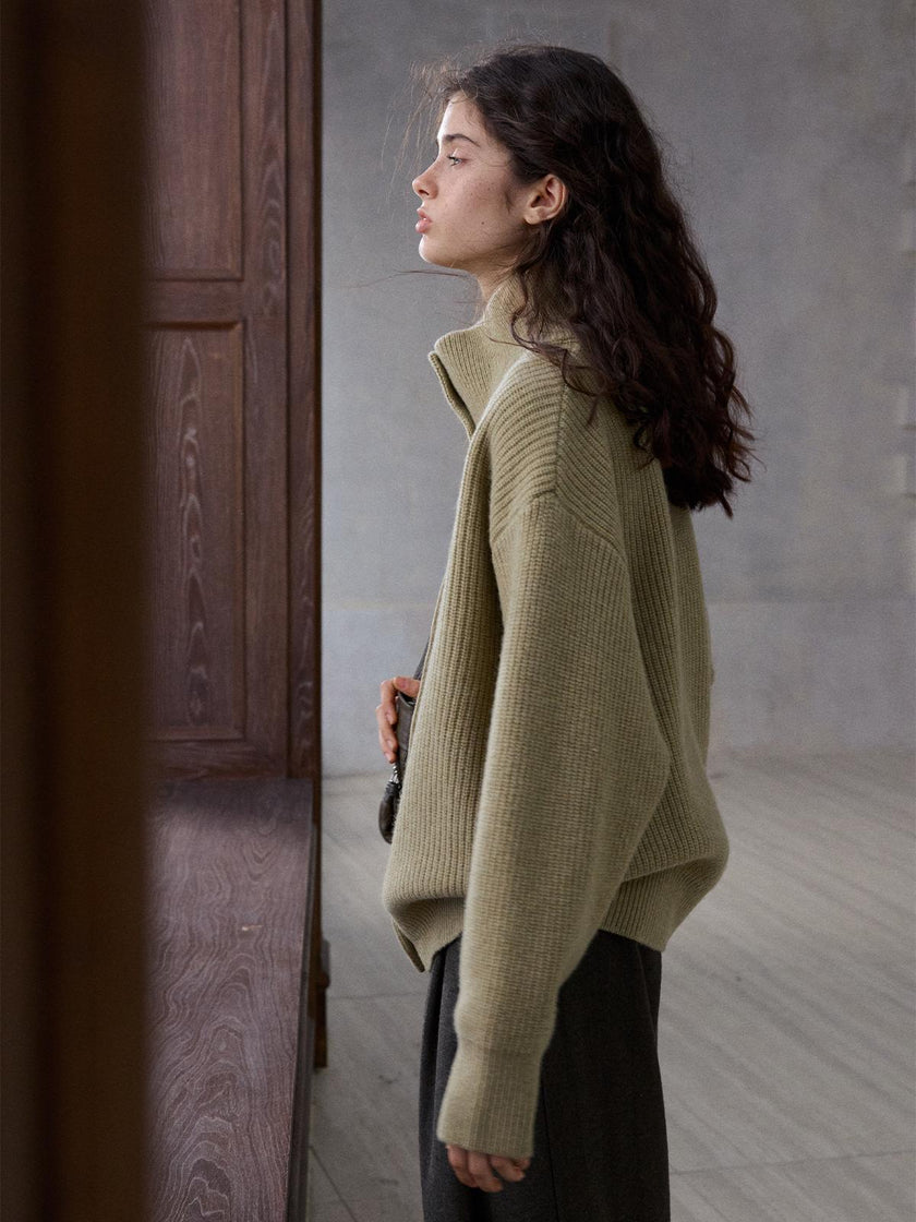 Pull cardigan en laine Glyph