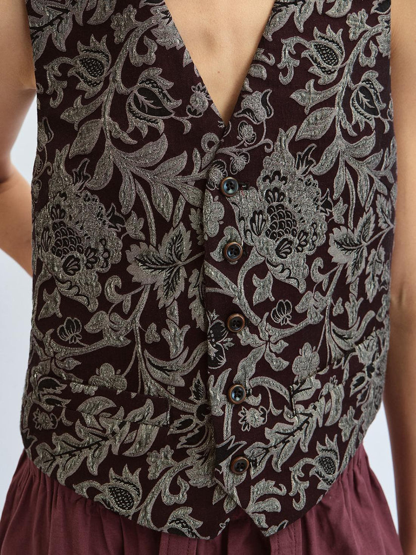 Gilet Tailleur en Tapisserie