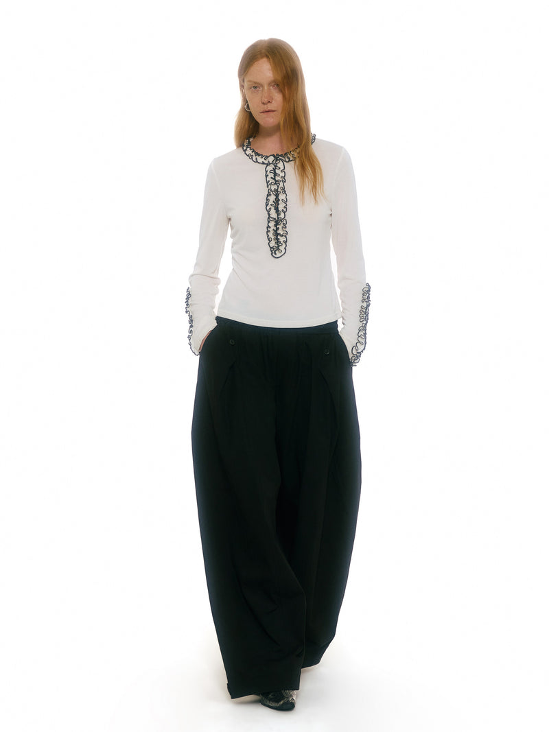 Pantalon Coupe Colonne Ardoise