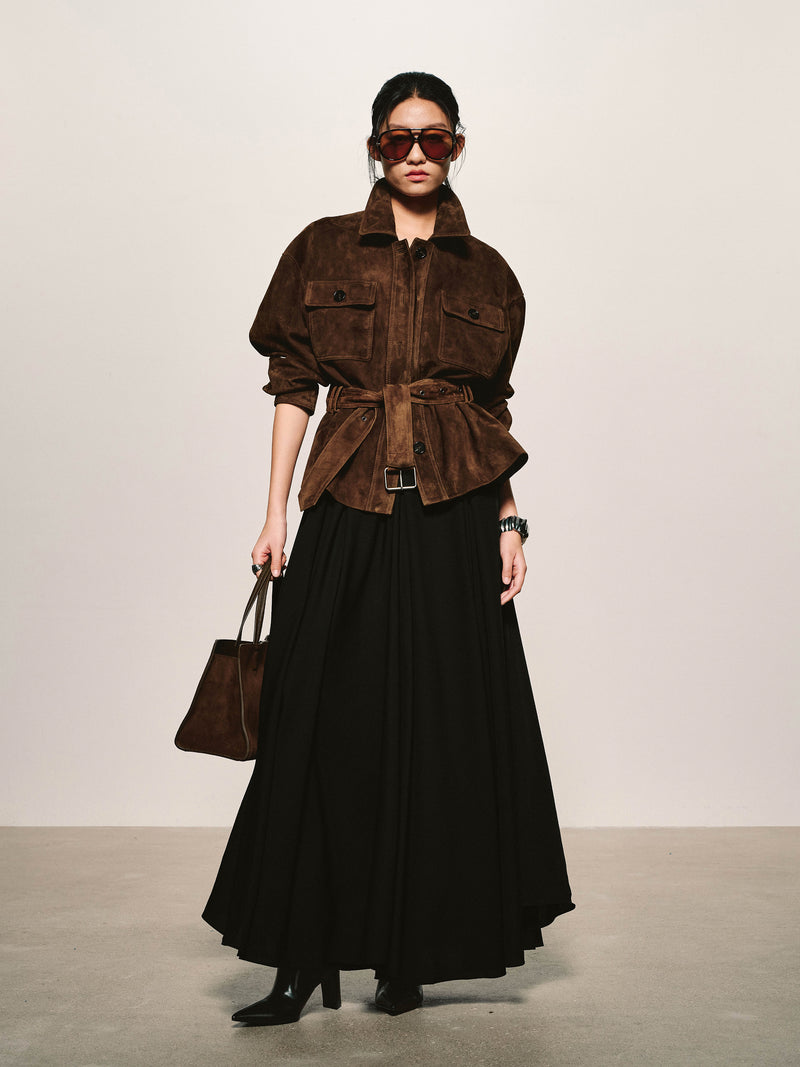 Suede Utility Field Jacket