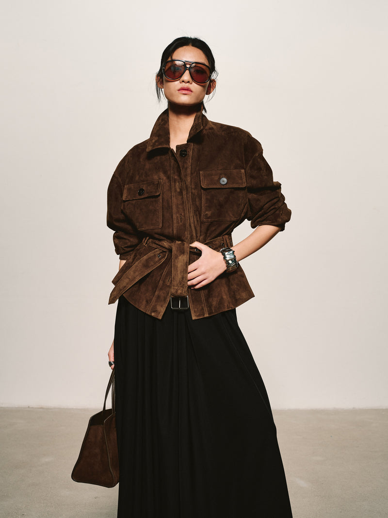 Suede Utility Field Jacket