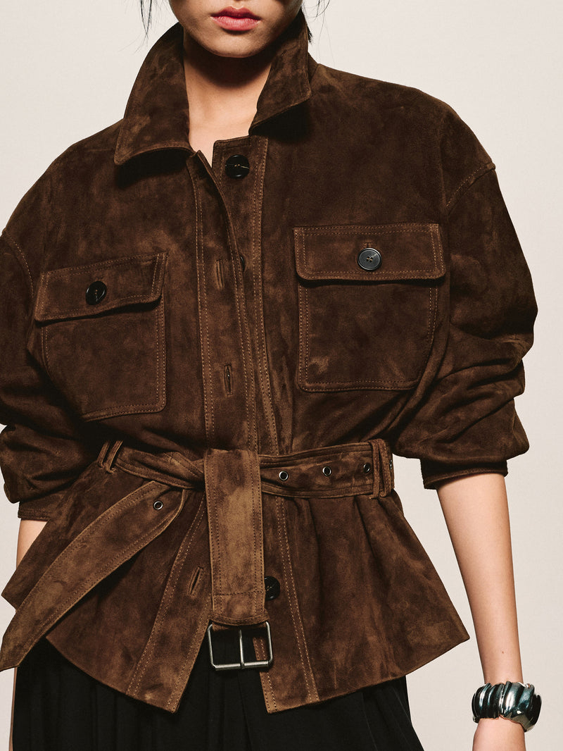 Suede Utility Field Jacket