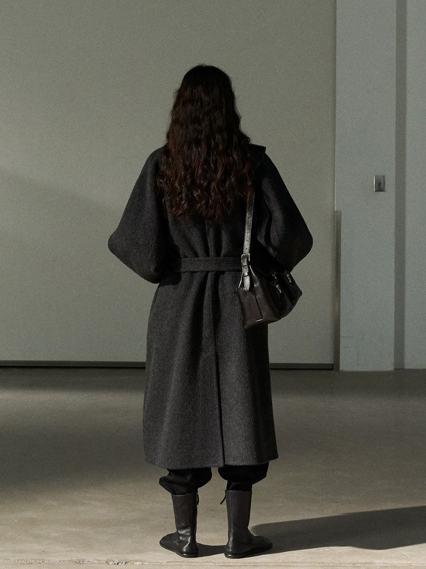Corvian Wool Stand-Collar Coat